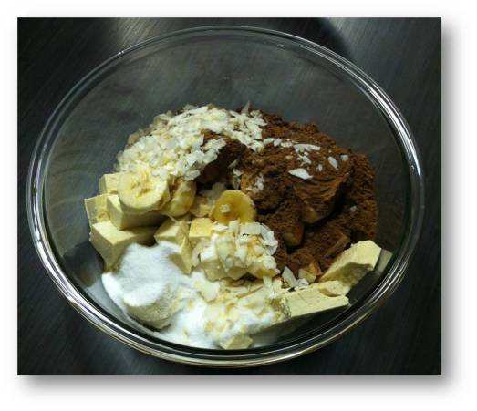 Hangry Chicks Chocolate Tofu Mousse Ingredients in Bowl